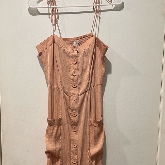 Urban Outfitters Gold Dust Tie Shoulder Midi Dress - Picture 3 of 11